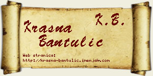 Krasna Bantulić vizit kartica